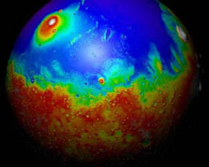 La topographie de Mars